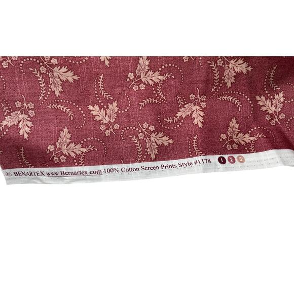 Benartex Laurel Cottage 2.75 Yds‎ 13 Fat Quarters Cotton Coordinate Quilter Pink - Picture 4 of 16
